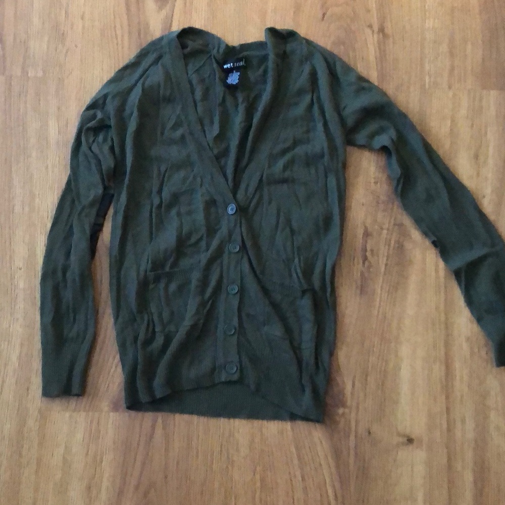 Wet Seal long sleeve button up sweater size S